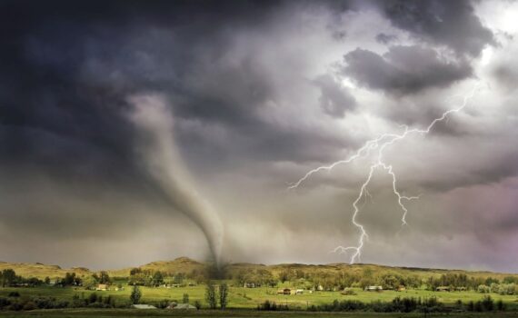 intense tornado lightening and disaster