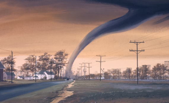 A newly forming tornado in Texas