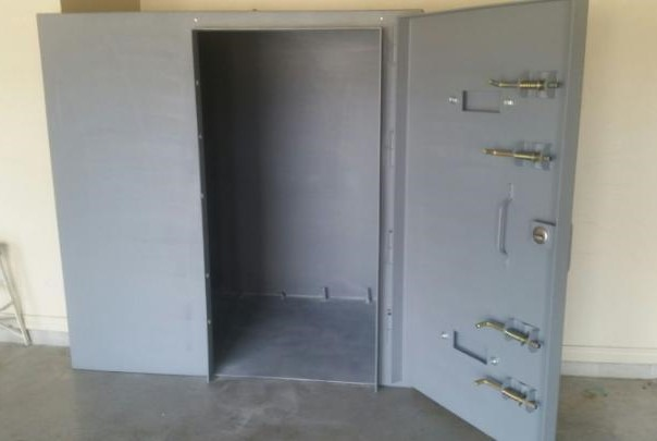 A large steel safe room from their providers. 