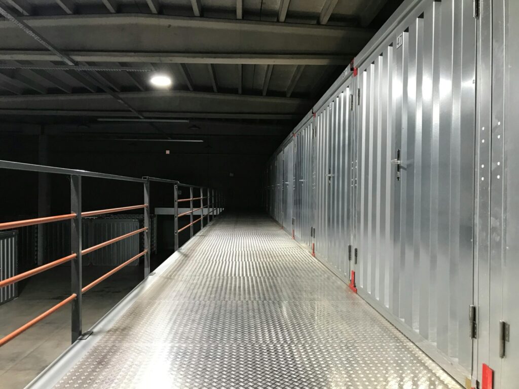 upper floor made of steel, floor and doors