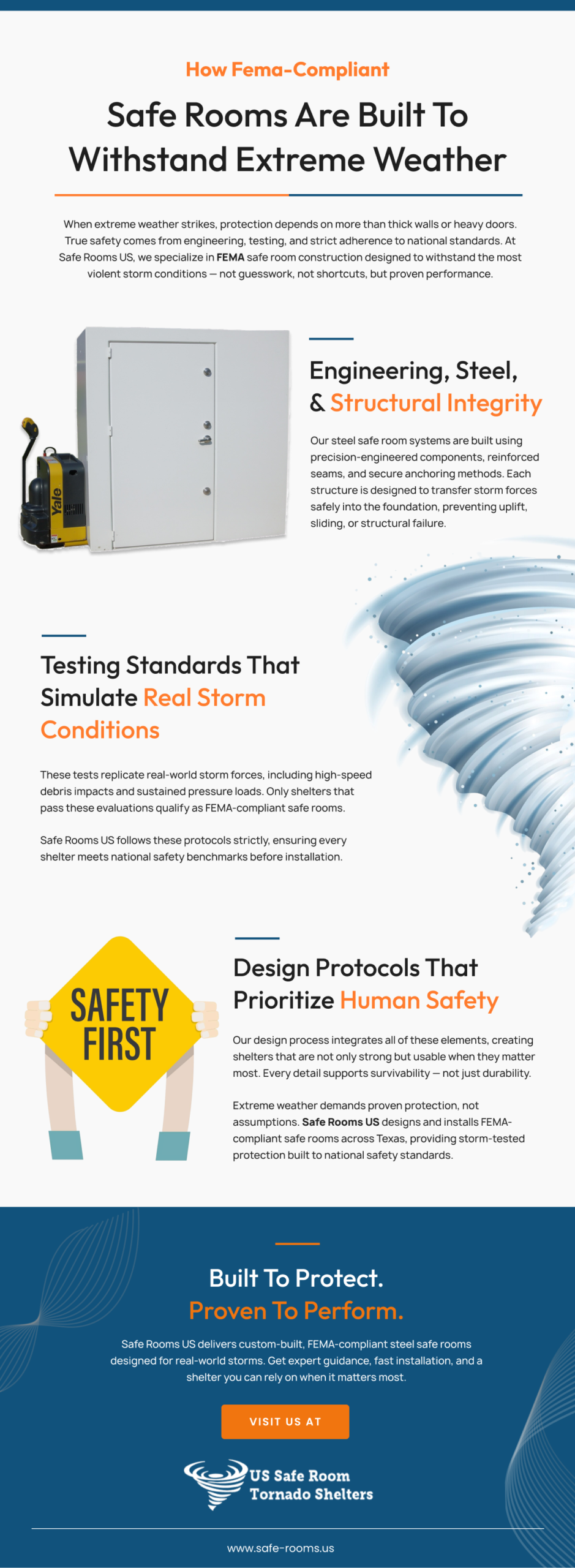 How FEMA-Compliant Safe Rooms Are Built To Withstand Extreme Weather - Infograph